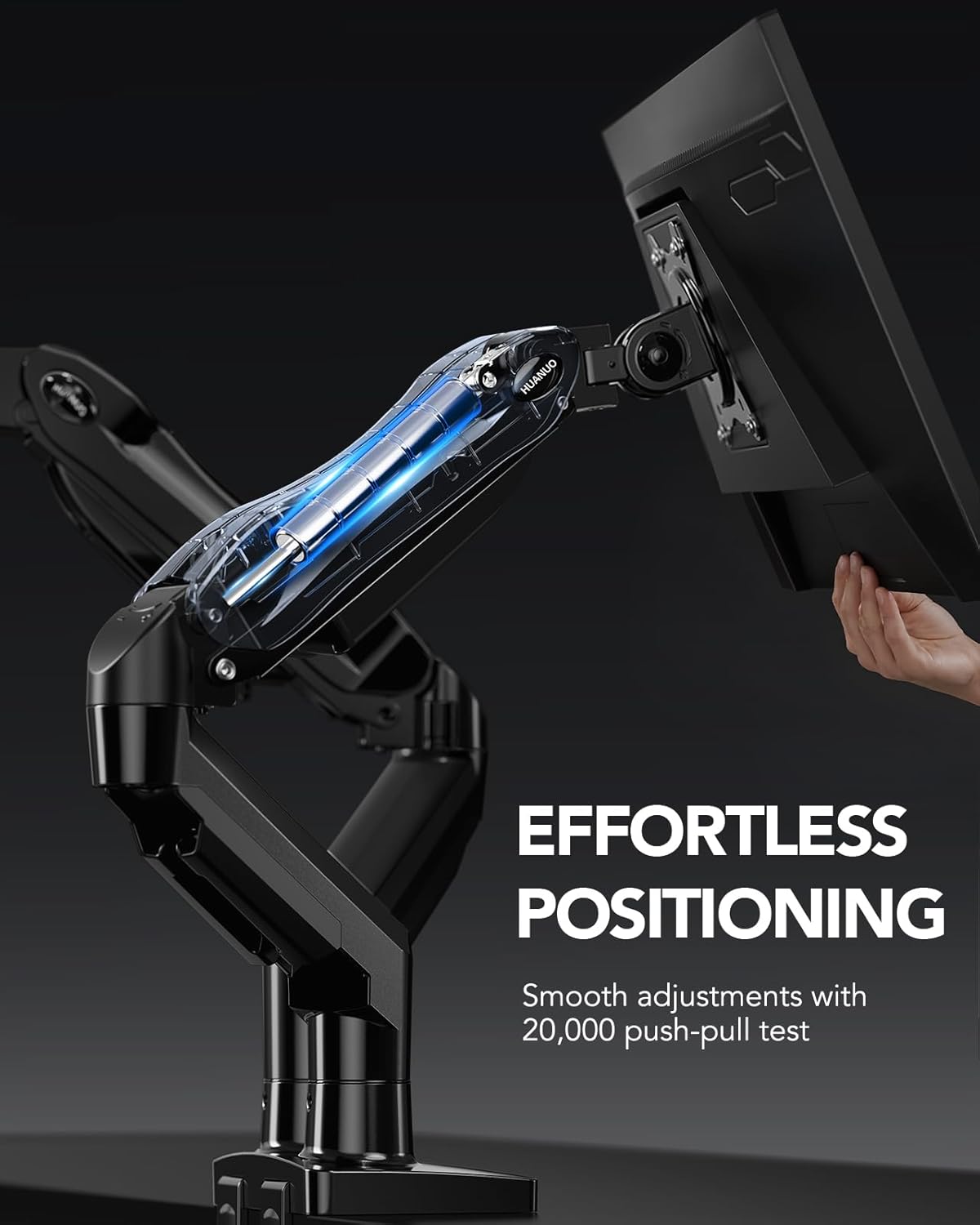 HUANUO FlowLift™ Dual Monitor Stand Full-Motion Desk Mount 13-32"