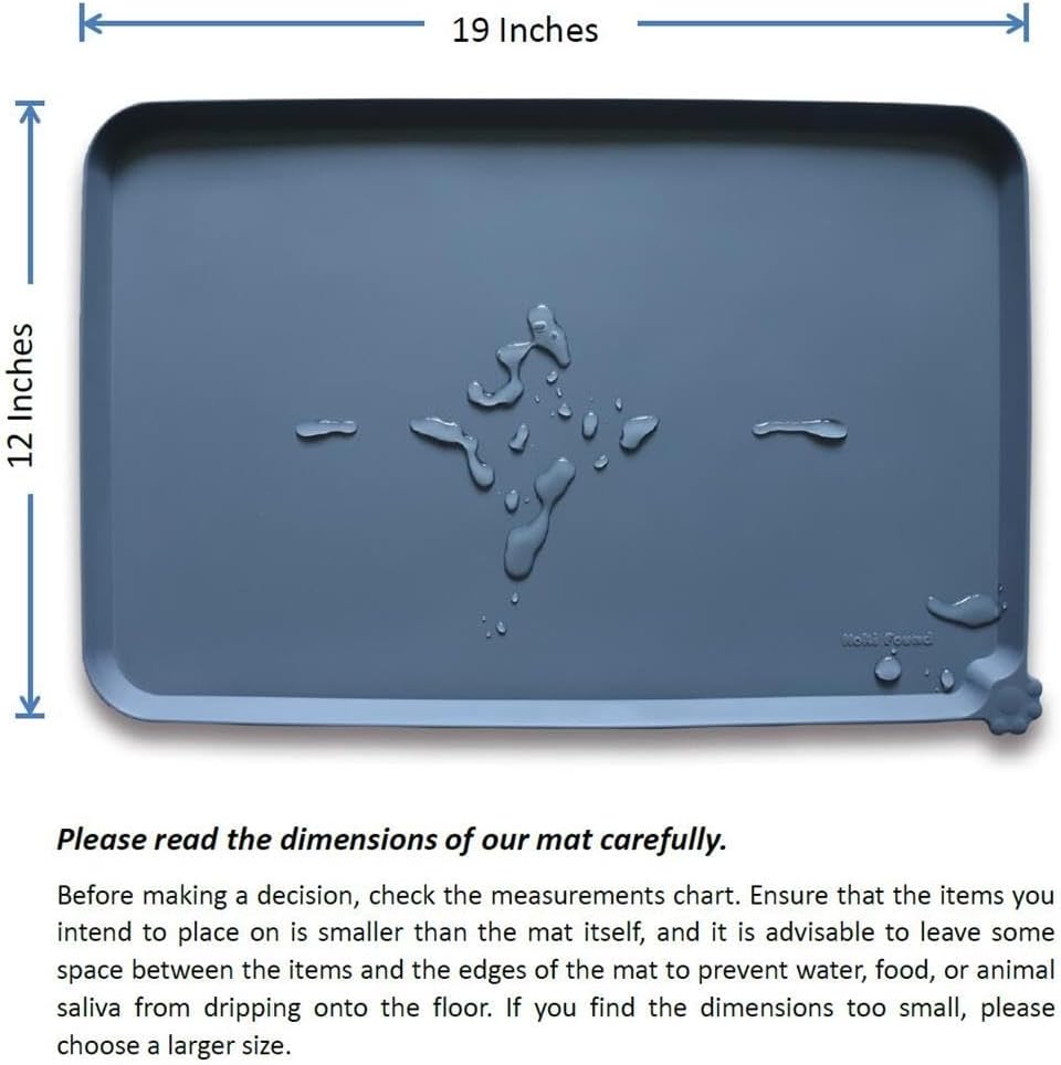 Hoki Found Waterproof Silicone Pet Feeding Mat Non-Slip Tray