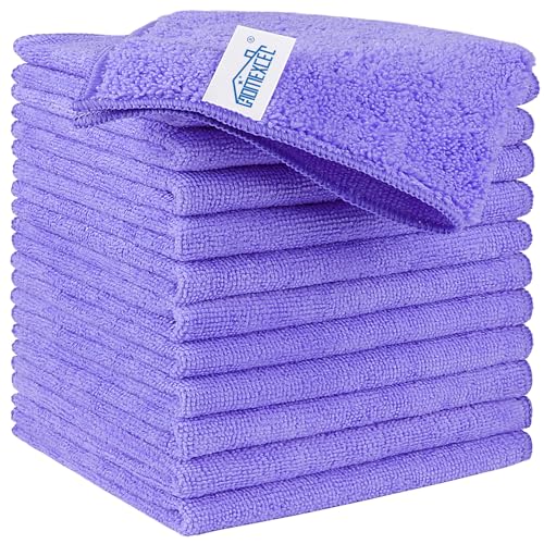 HOMEXCEL Microfiber Cleaning Cloths Lint-Free Reusable 12 Pack