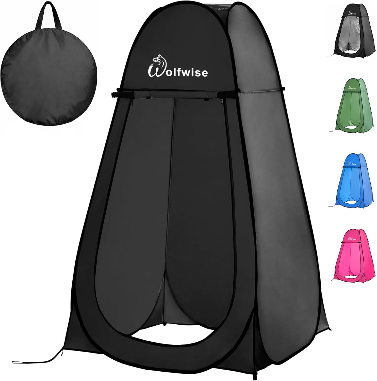WolfWise Pop-Up Privacy Shower Tent with Ventilation Window