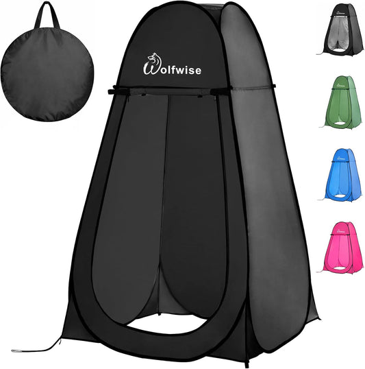 WolfWise Pop-Up Privacy Shower Tent with Ventilation Window