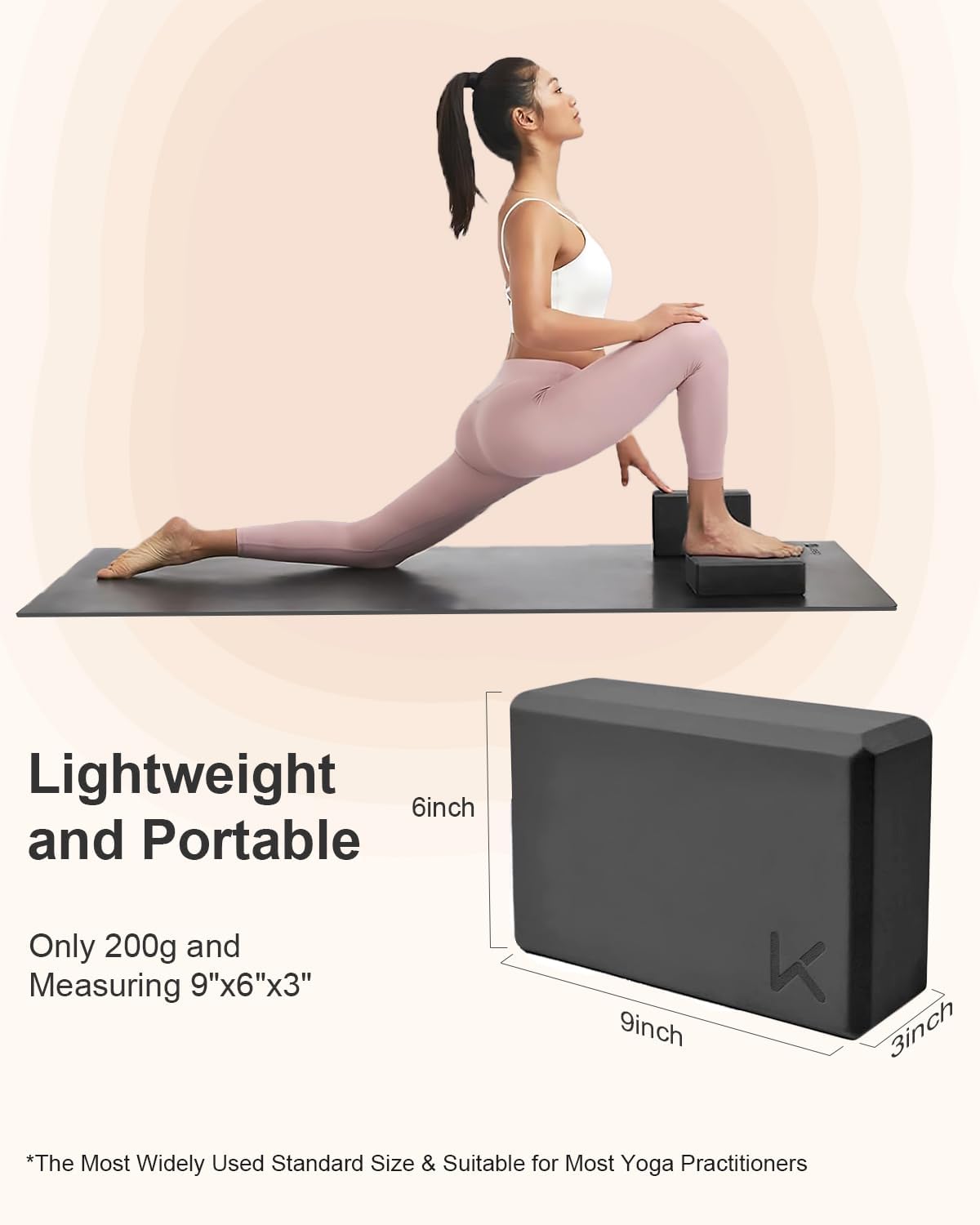 KEEP High-Density EVA Foam Yoga Blocks 2-Pack Set