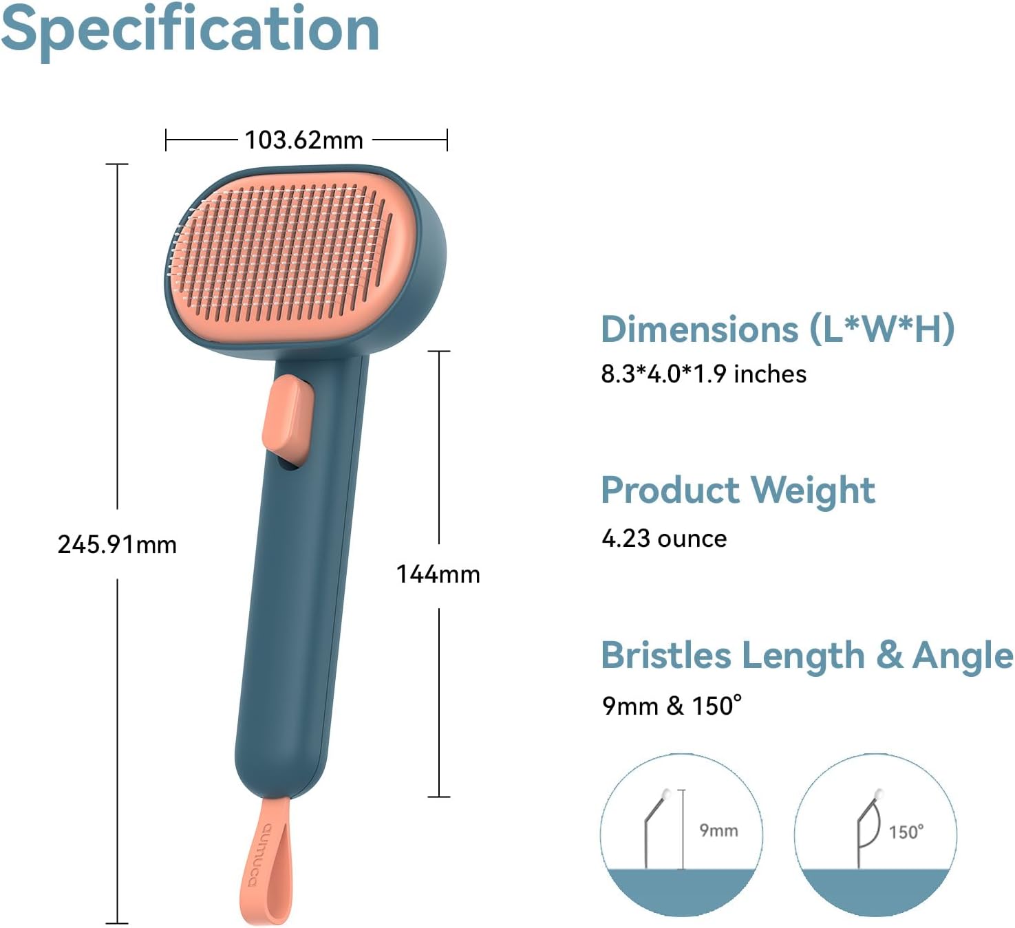Aumuca Self-Cleaning Slicker Brush for Dogs and Cats Grooming Tool