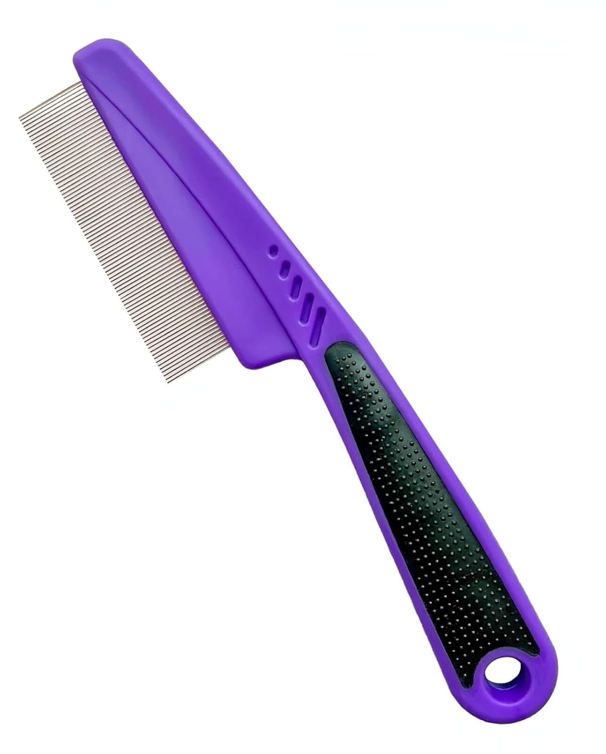 Yumflan Fine Tooth Flea Comb for Dogs and Cats Purple