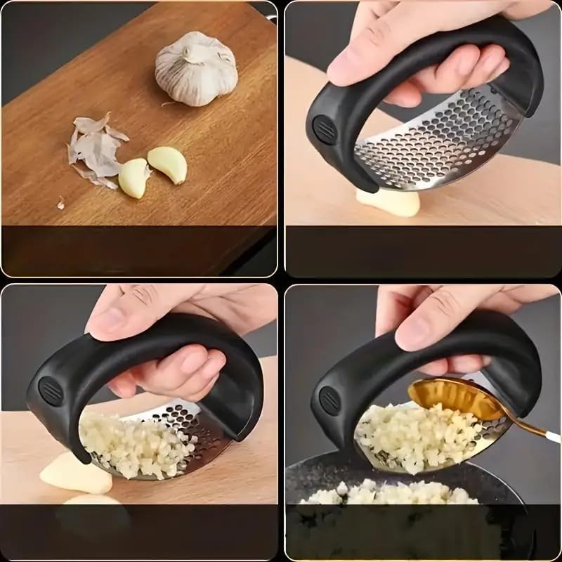 Stainless Steel Garlic Rocker Press Heavy Duty Dishwasher Safe