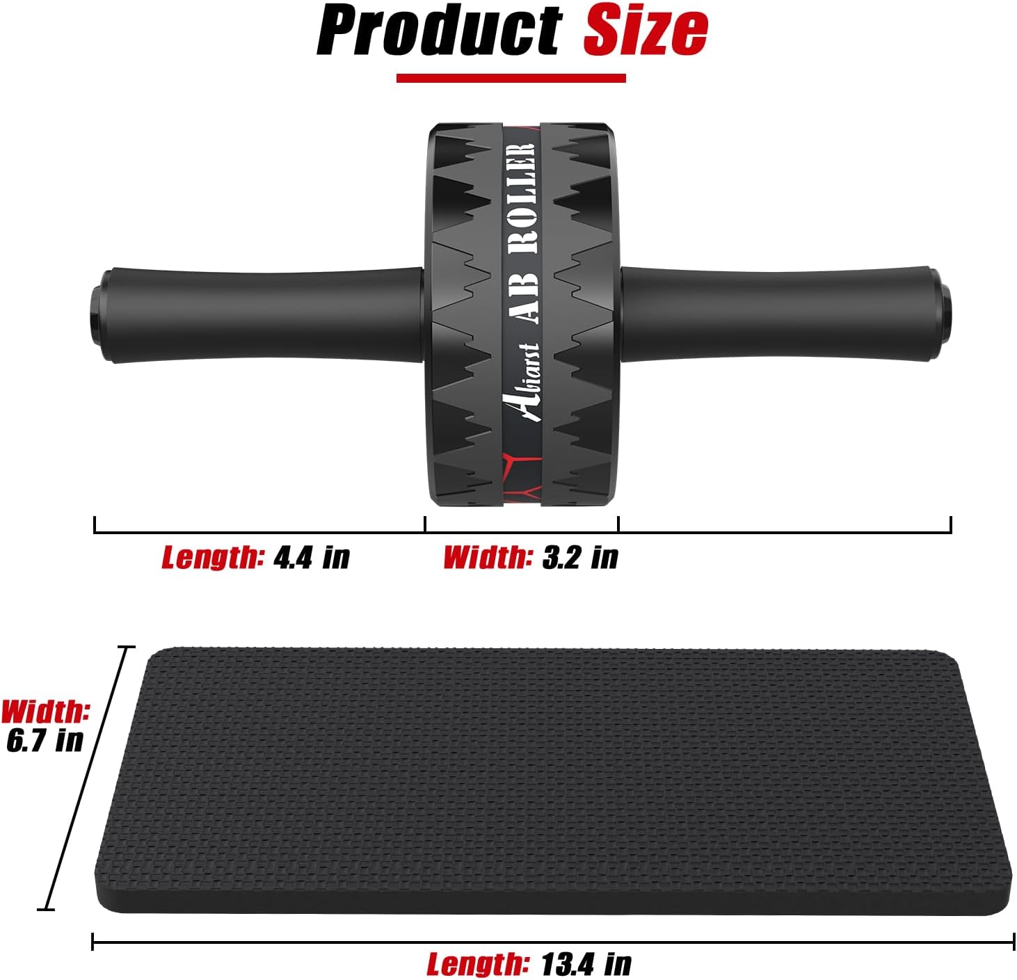 Abiarst Ab Roller Wheel Dual-Wheel for Core Strength Training Black