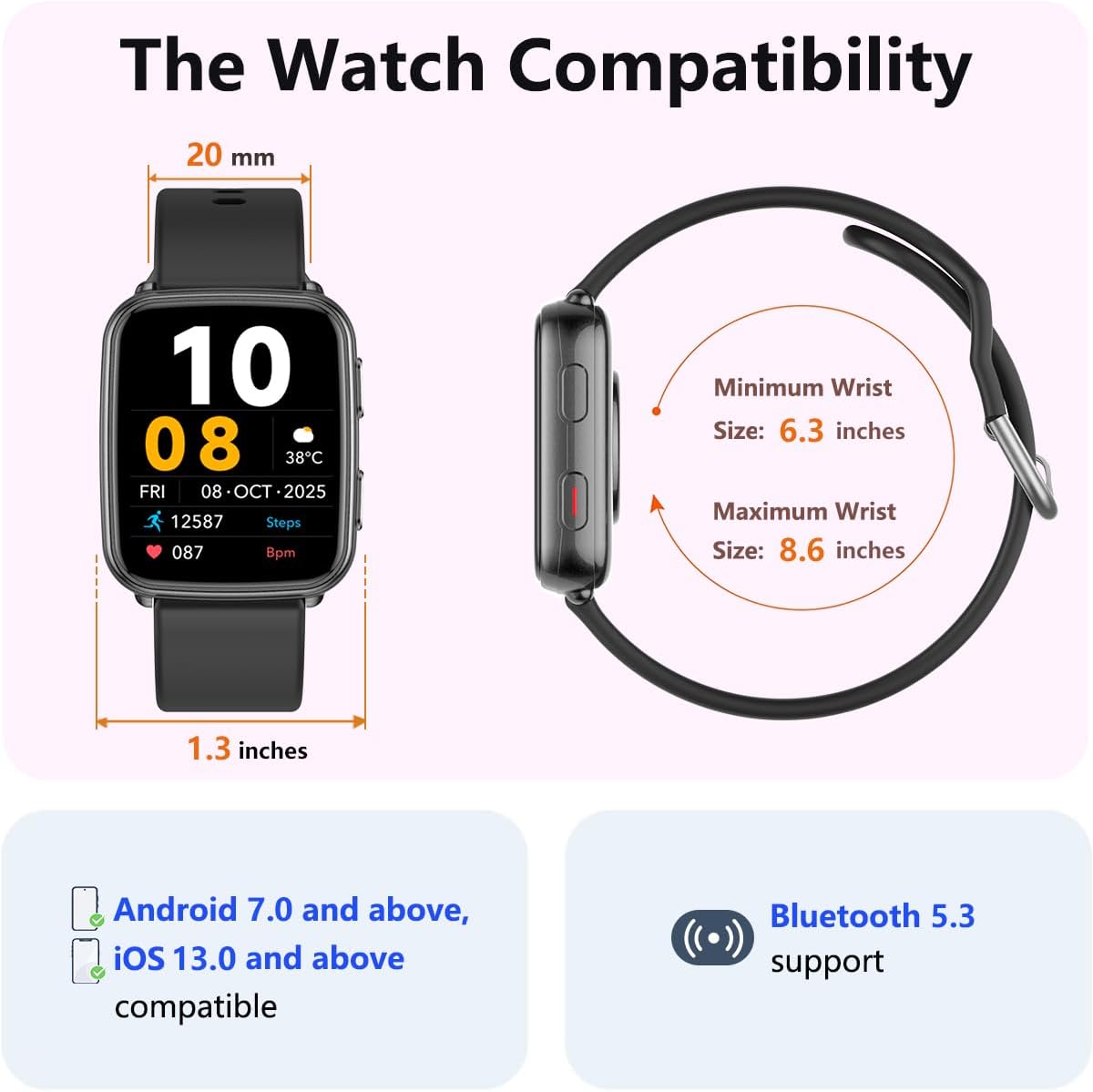 MorePro Air6 Fitness Tracker Heart Rate Blood Pressure Monitor