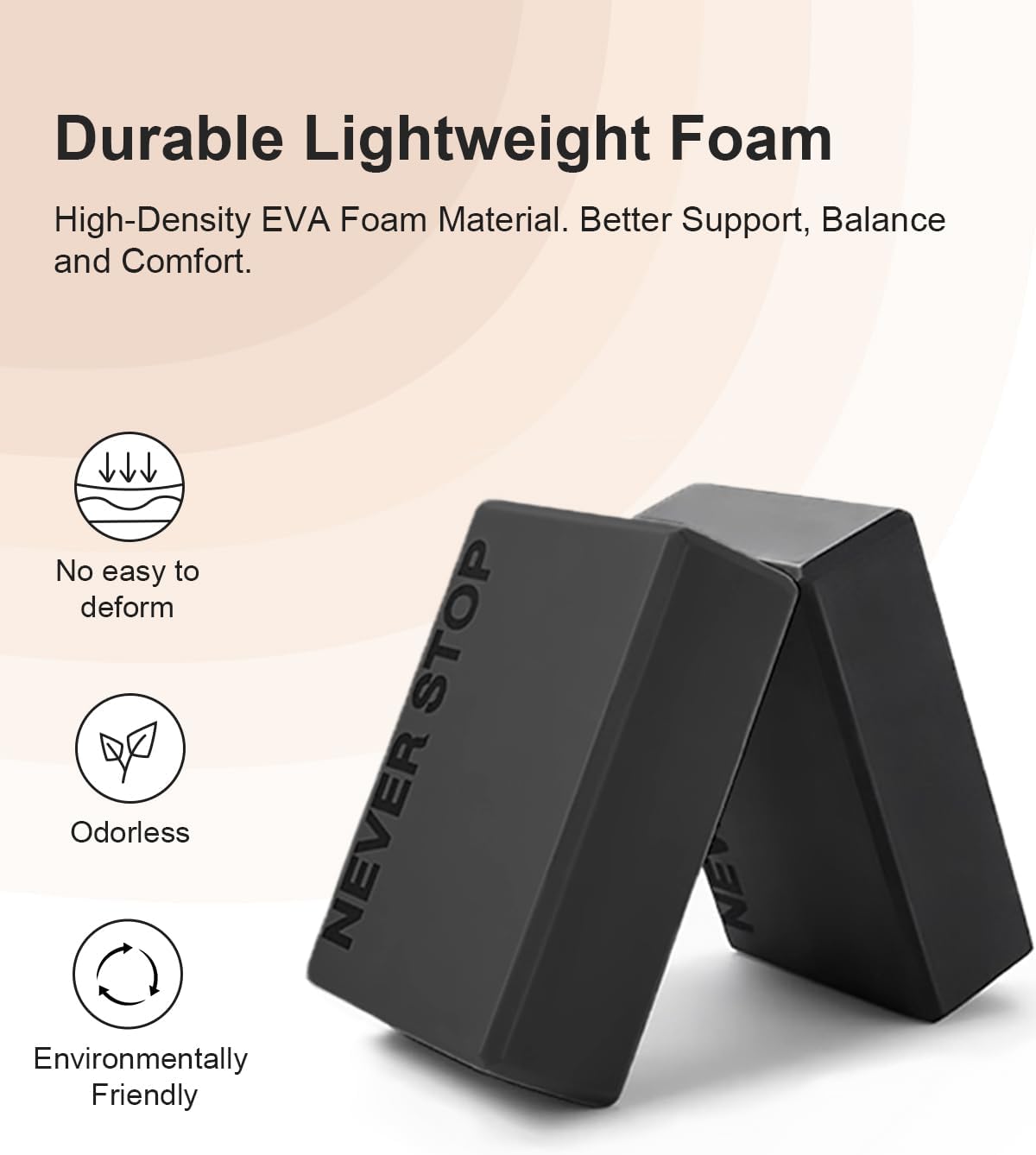KEEP High-Density EVA Foam Yoga Blocks 2-Pack Set