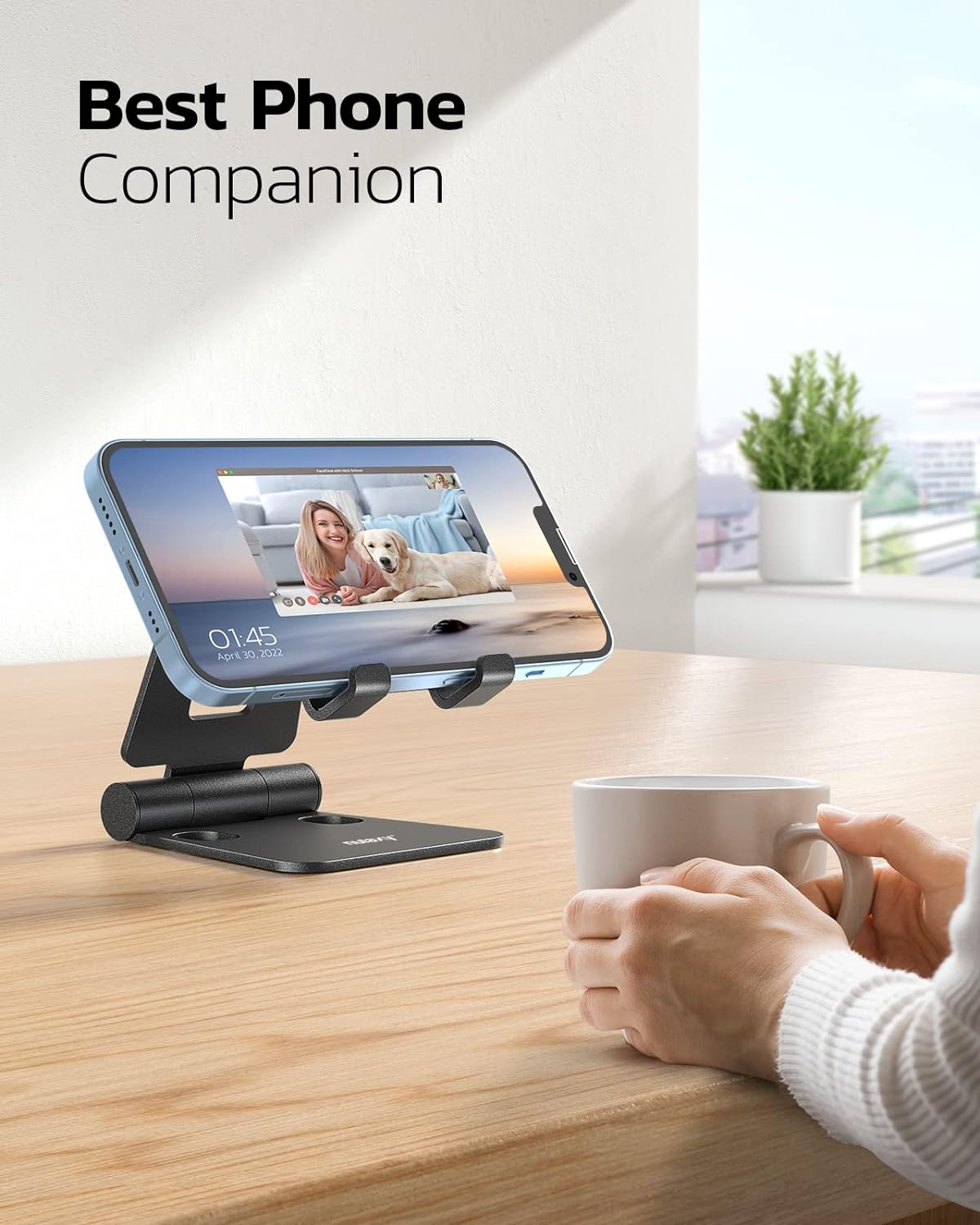 Nulaxy A4 Dual Folding Adjustable Desktop Cell Phone Stand
