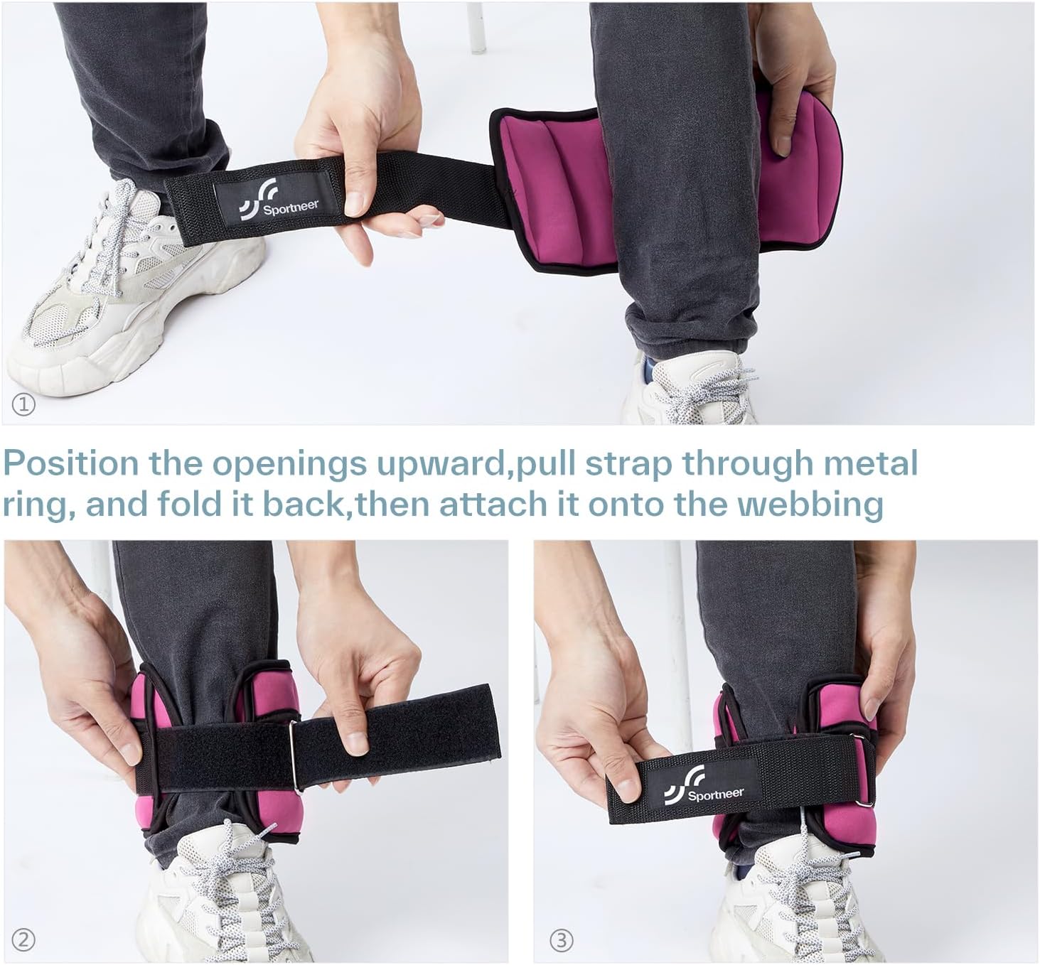 Sportneer Adjustable Ankle Weights Set 2-10 lbs 1 Pair
