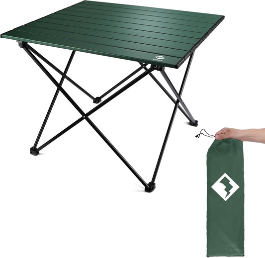 VILLEY Portable Folding Camping Table Ultralight Aluminum 16-inch