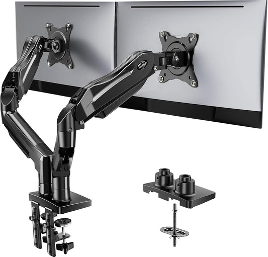 HUANUO FlowLift™ Dual Monitor Stand Full-Motion Desk Mount 13-32"