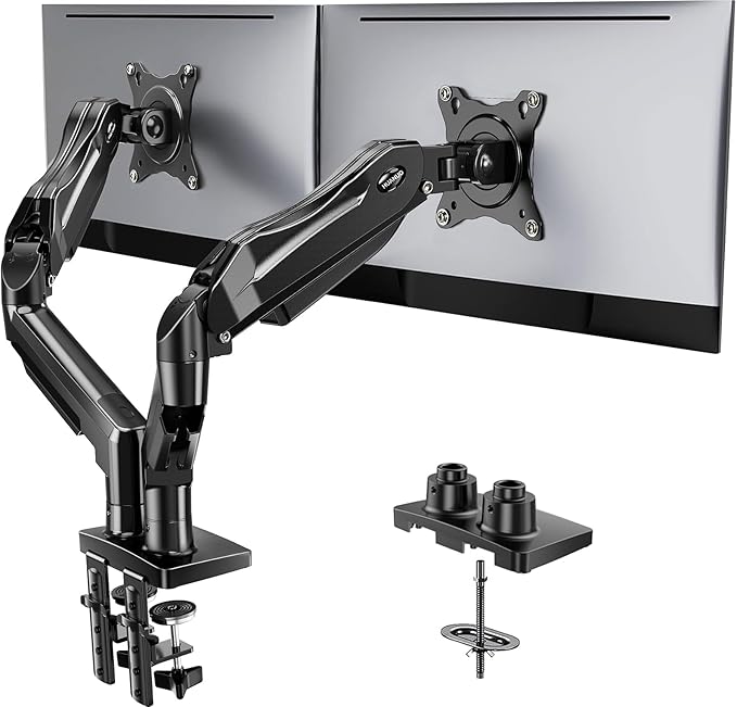 HUANUO FlowLift™ Dual Monitor Stand Full-Motion Desk Mount 13-32"
