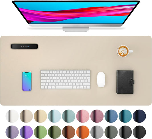 Aothia PU Leather Desk Pad Waterproof Non-Slip Mat