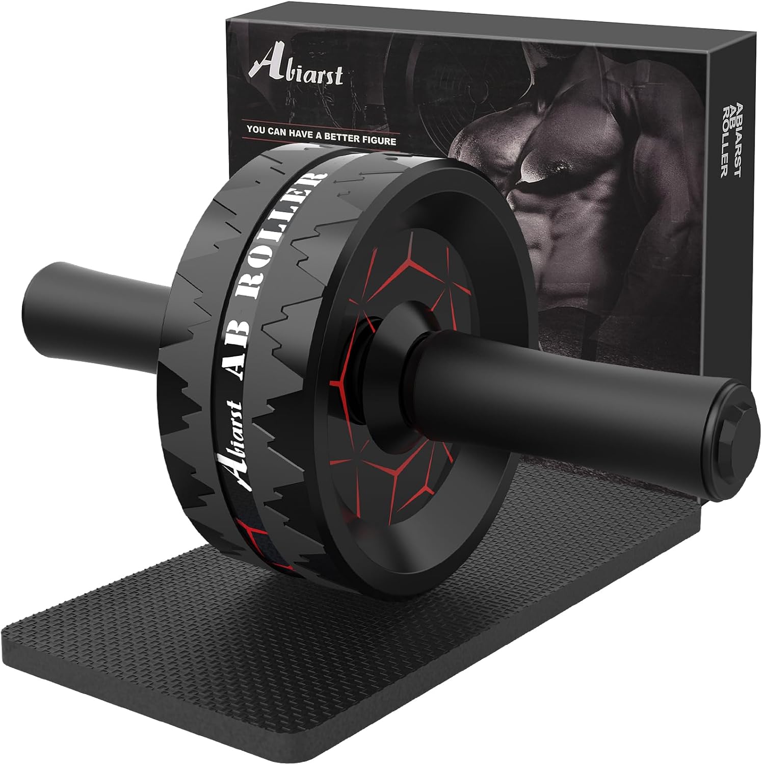 Abiarst Ab Roller Wheel Dual-Wheel for Core Strength Training Black