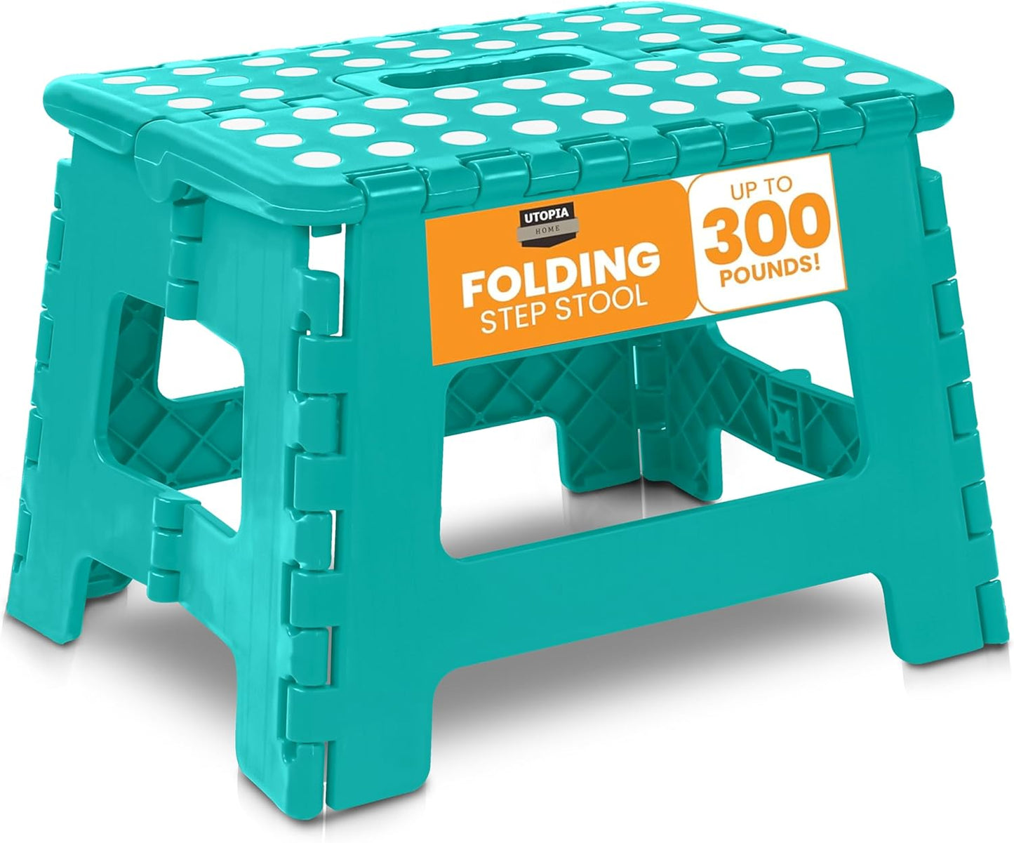 Utopia Home 9-Inch Folding Step Stool Anti-Slip Collapsible Plastic