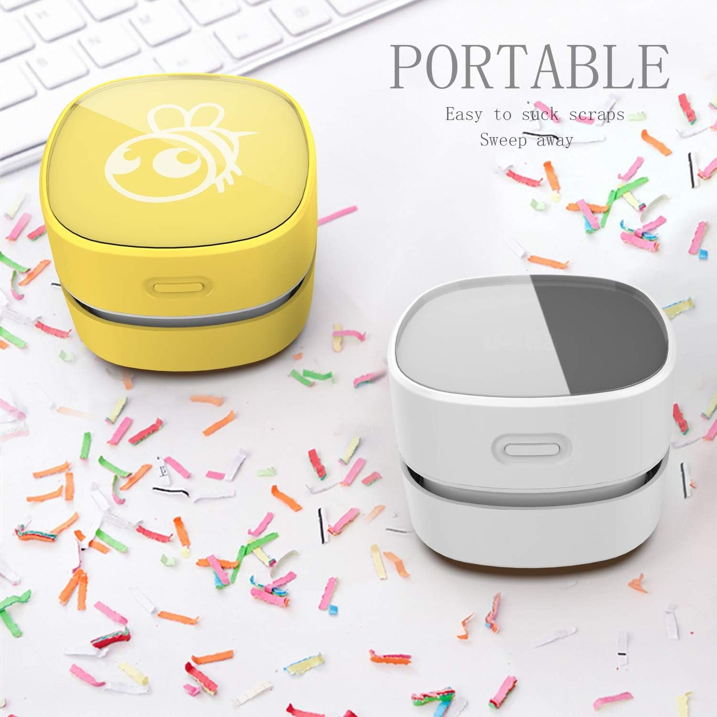 ODISTAR Desktop Vacuum Cleaner Cordless Portable Mini Sweeper