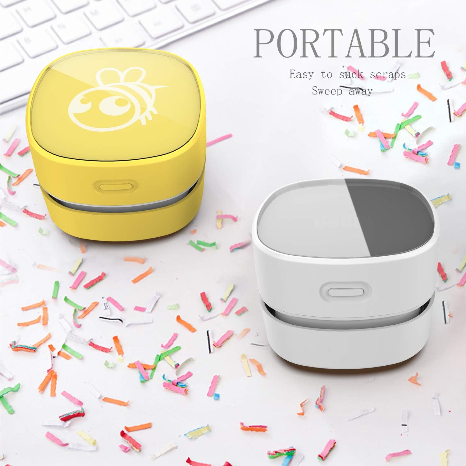 ODISTAR Desktop Vacuum Cleaner Cordless Portable Mini Sweeper