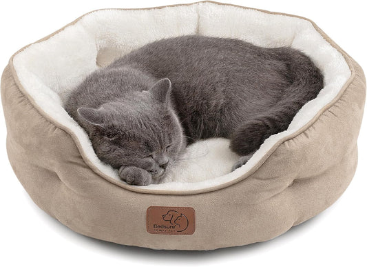 Bedsure Washable Round Plush Small Dog Bedding Mat