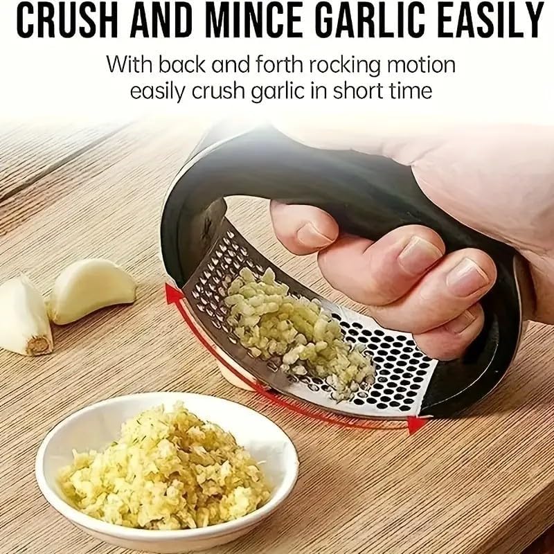 Stainless Steel Garlic Rocker Press Heavy Duty Dishwasher Safe