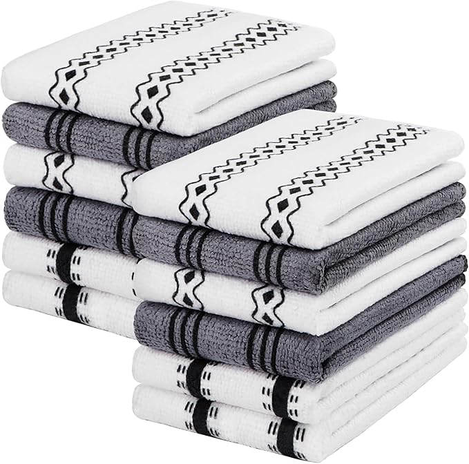 HOMEXCEL Microfiber Cleaning Cloths Lint-Free Reusable 12 Pack