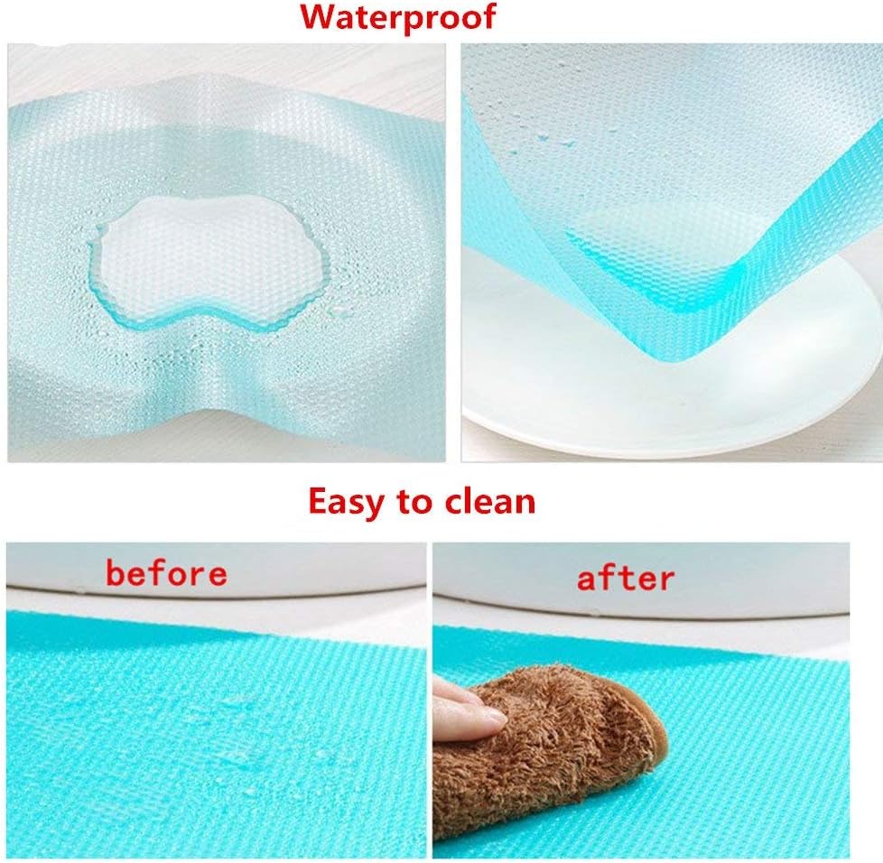 AKINLY Refrigerator Mats Washable Waterproof EVA 9-Pack
