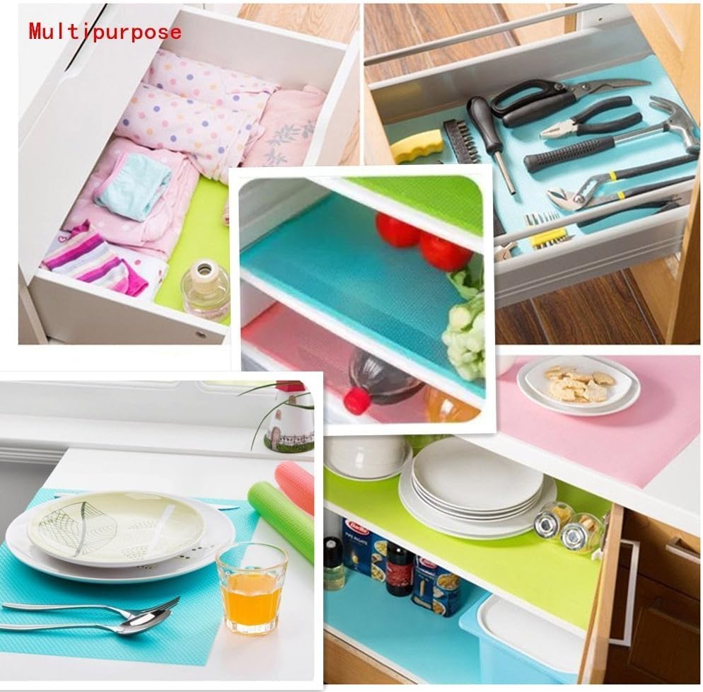 AKINLY Refrigerator Mats Washable Waterproof EVA 9-Pack