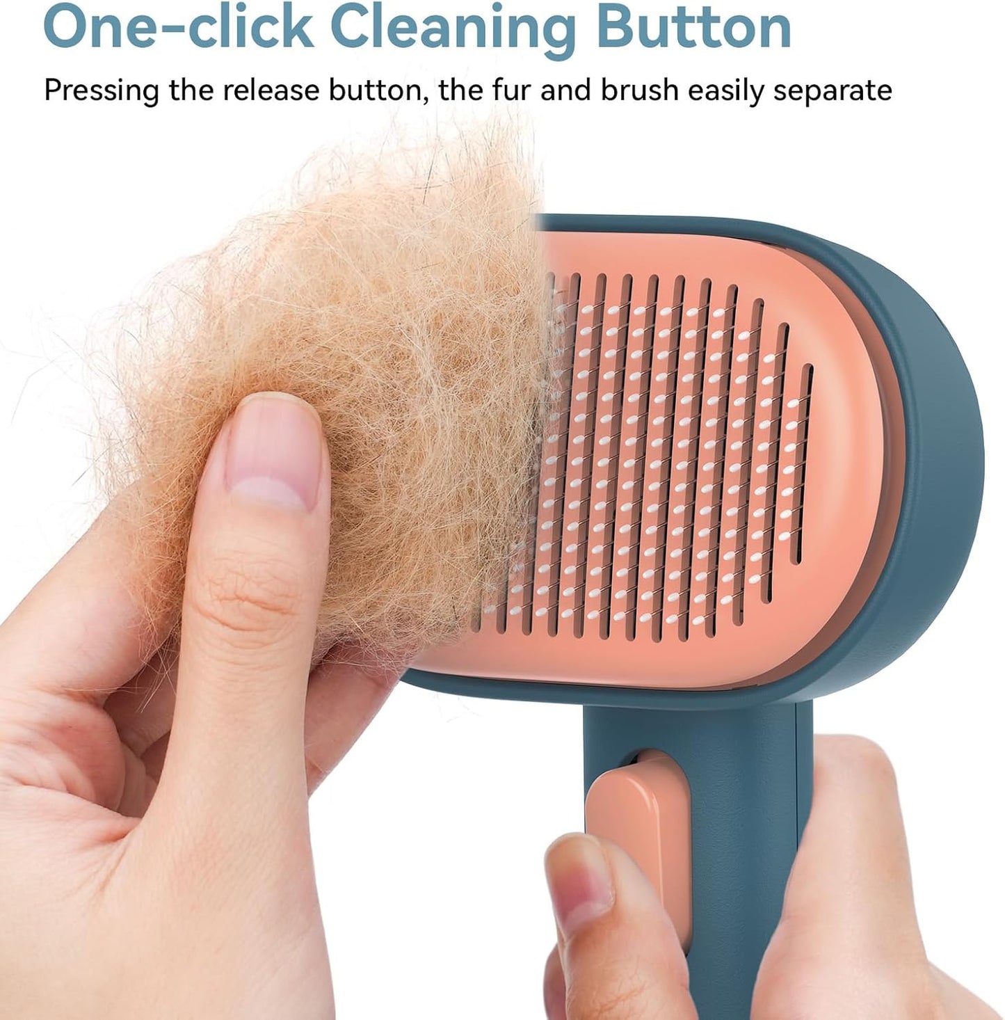 Aumuca Self-Cleaning Slicker Brush for Dogs and Cats Grooming Tool