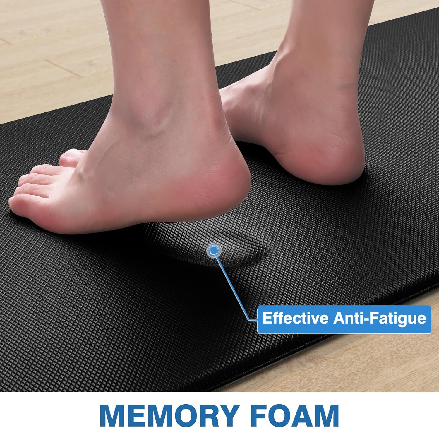 StepRite Anti-Fatigue Kitchen Mat 2-Piece Set Non-Slip Waterproof