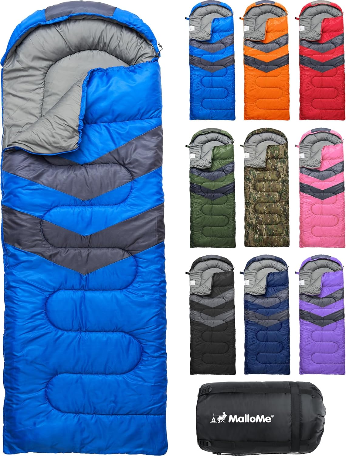MalloMe Lightweight Waterproof Sleeping Bag for Camping and Hiking