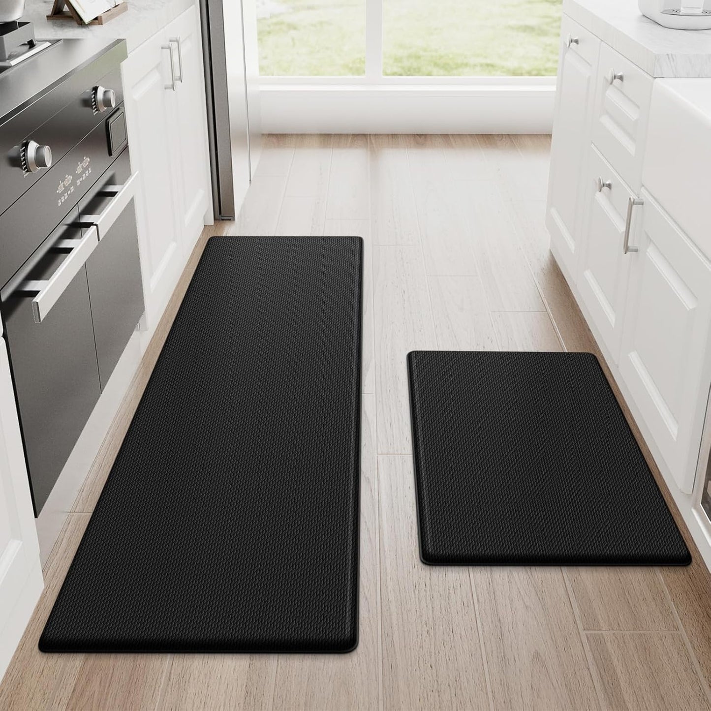 StepRite Anti-Fatigue Kitchen Mat 2-Piece Set Non-Slip Waterproof