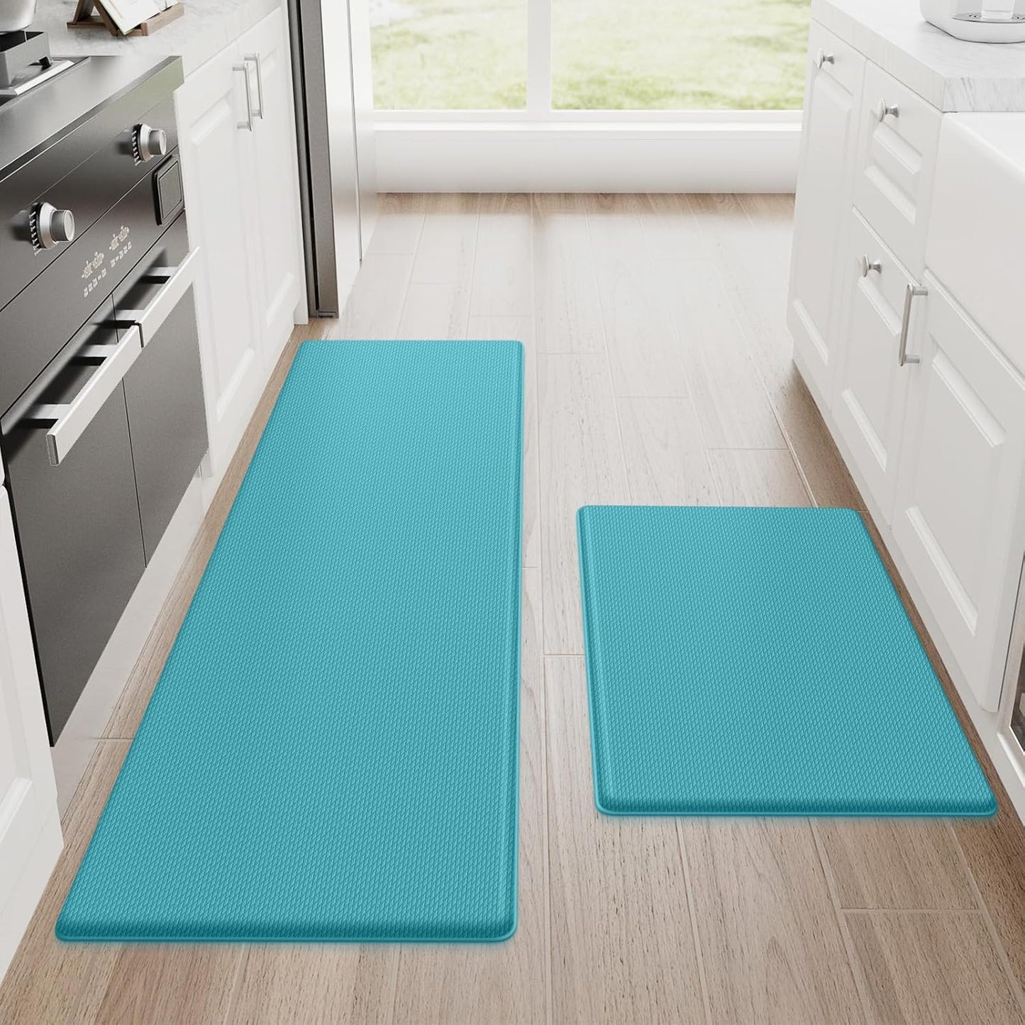 StepRite Anti-Fatigue Kitchen Mat 2-Piece Set Non-Slip Waterproof
