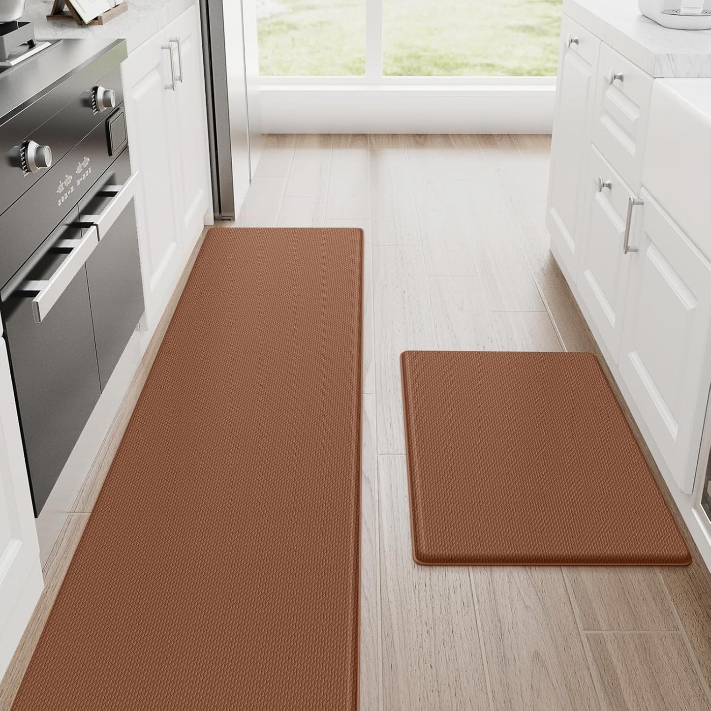 StepRite Anti-Fatigue Kitchen Mat 2-Piece Set Non-Slip Waterproof