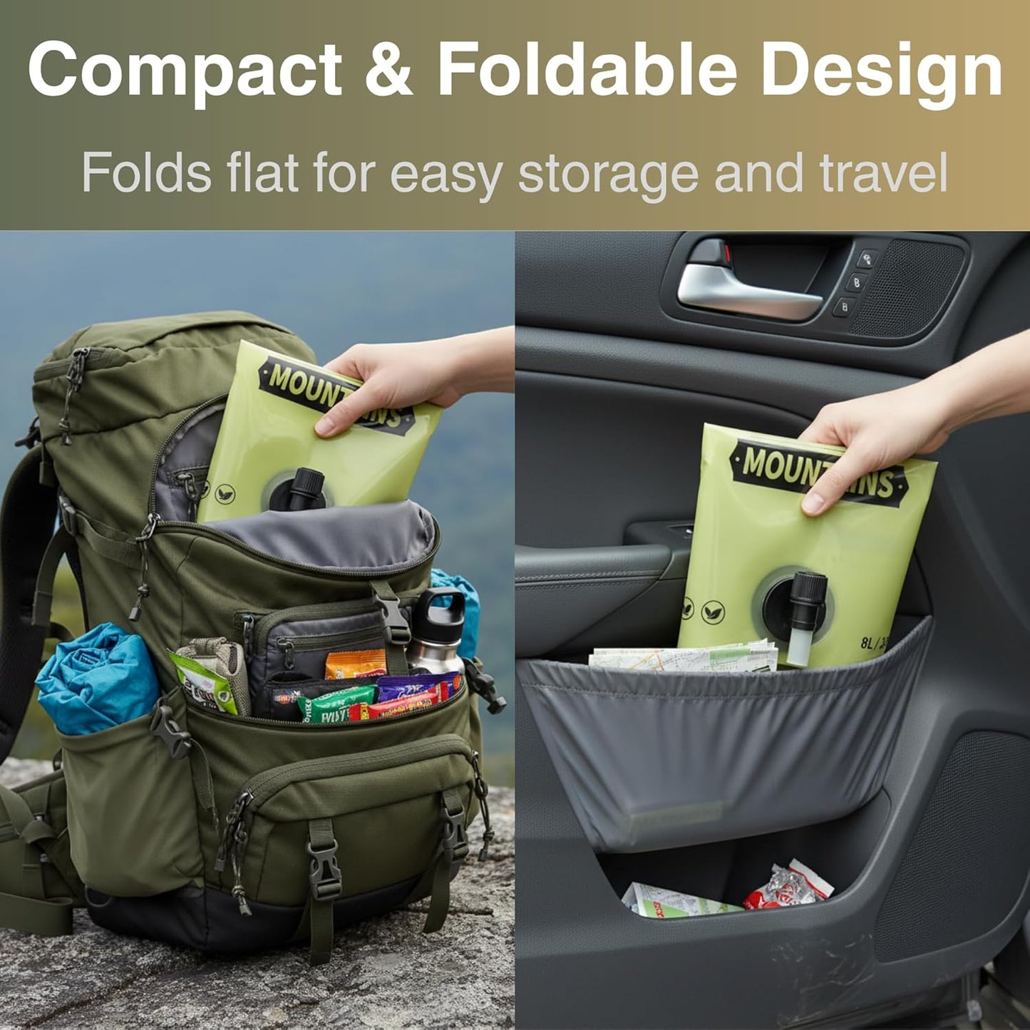 CoreMuse Collapsible Camping Water Container 2 Gallon Spout