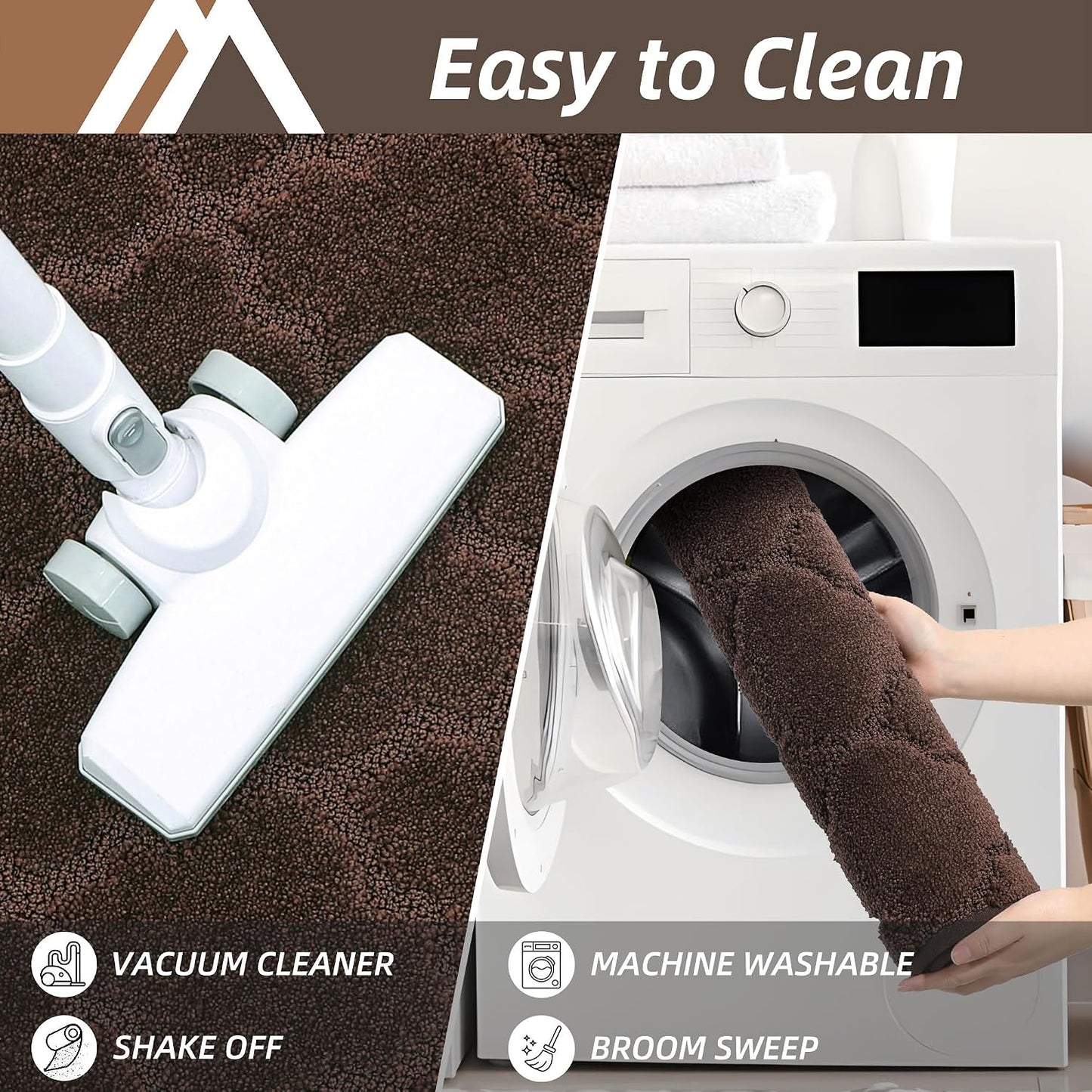 COSY HOMEER Soft Kitchen Rugs 2-Piece Set Non-Slip Absorbent
