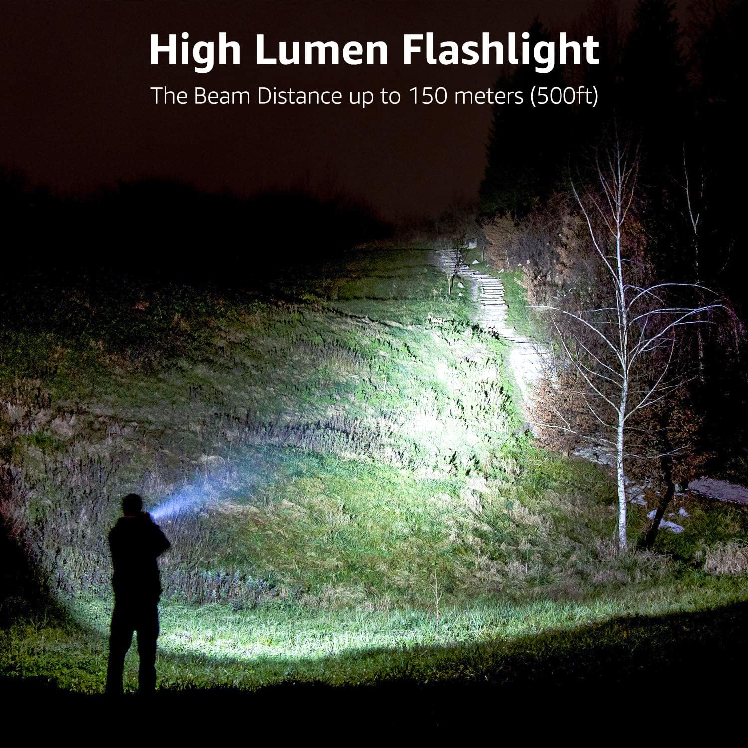 Lighting EVER LED Flashlight Adjustable Focus Waterproof Compact Aluminum