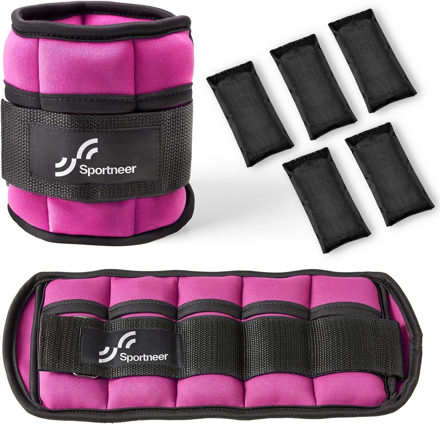 Sportneer Adjustable Ankle Weights Set 2-10 lbs 1 Pair