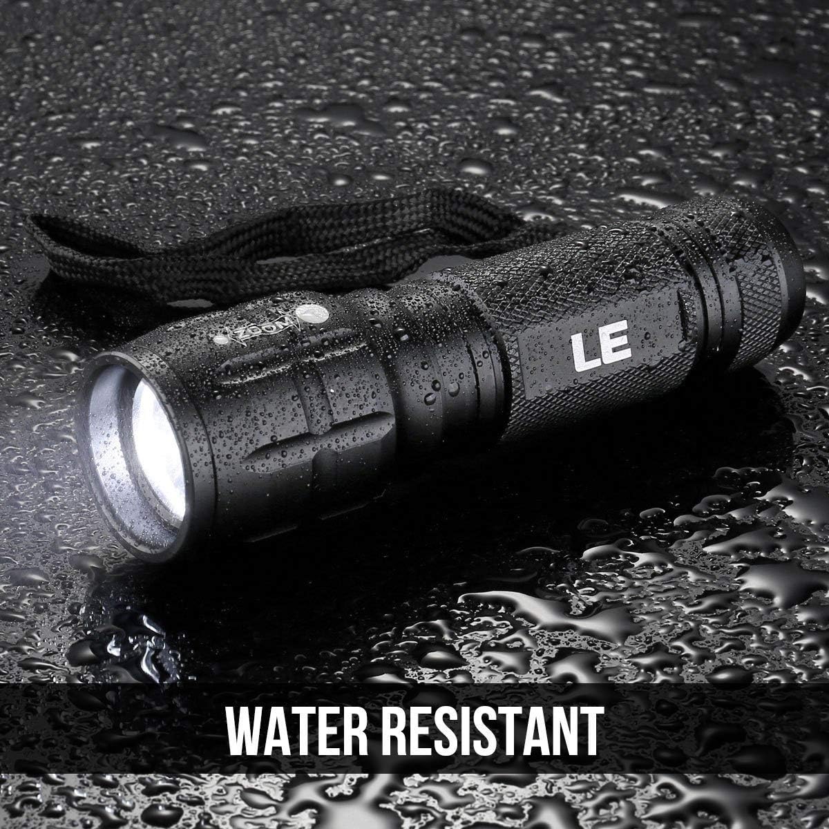 Lighting EVER LED Flashlight Adjustable Focus Waterproof Compact Aluminum