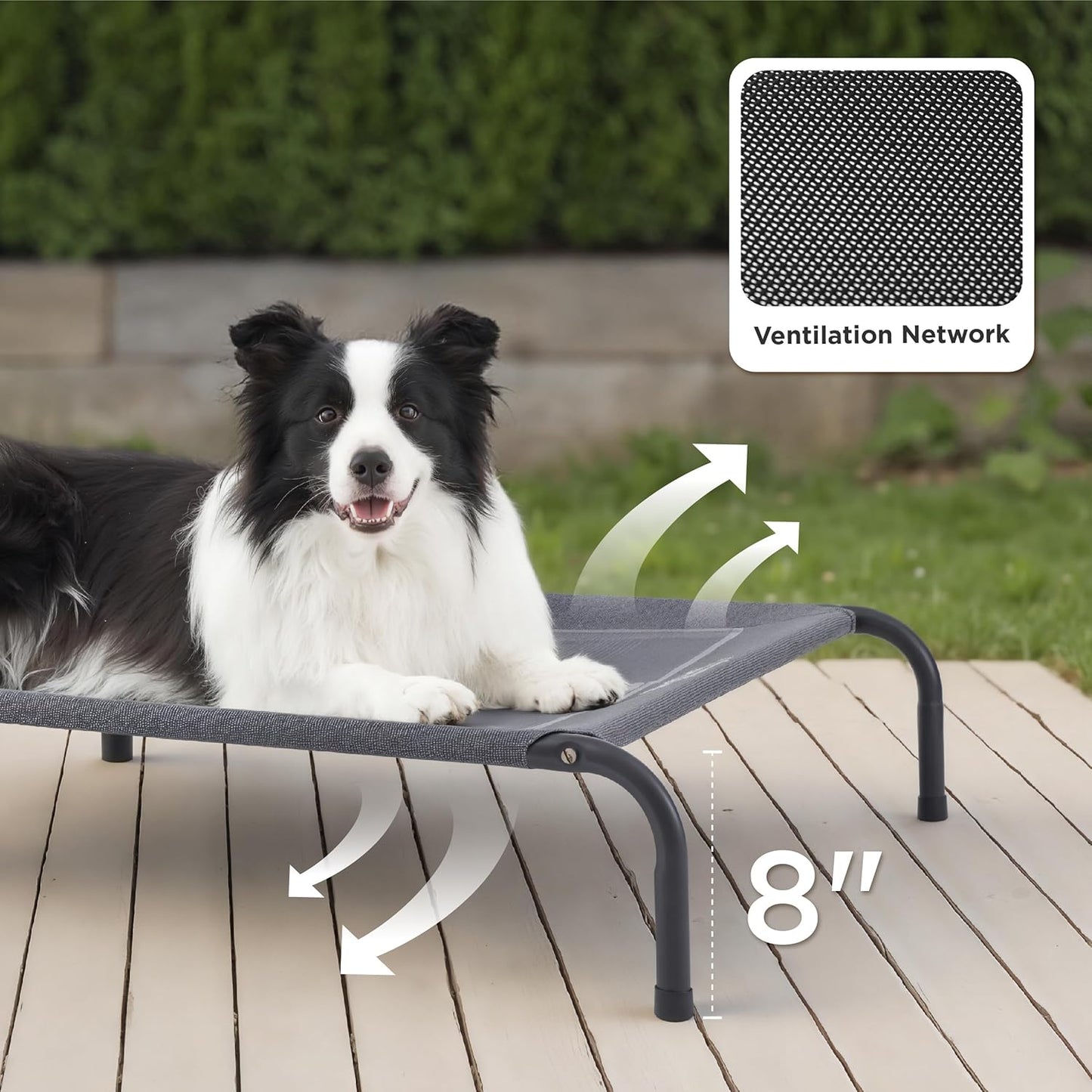 Bedsure Elevated Cooling Pet Cot Breathable Teslin Mesh