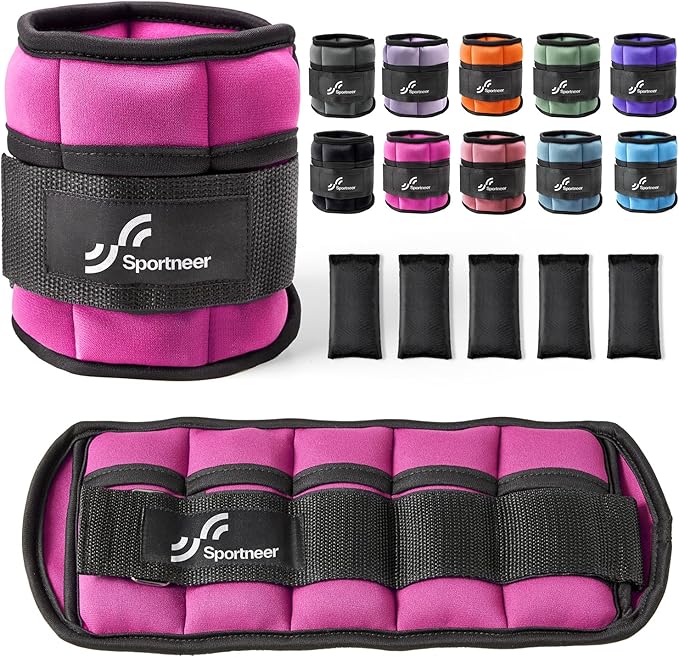 Sportneer Adjustable Ankle Weights Set 2-10 lbs 1 Pair