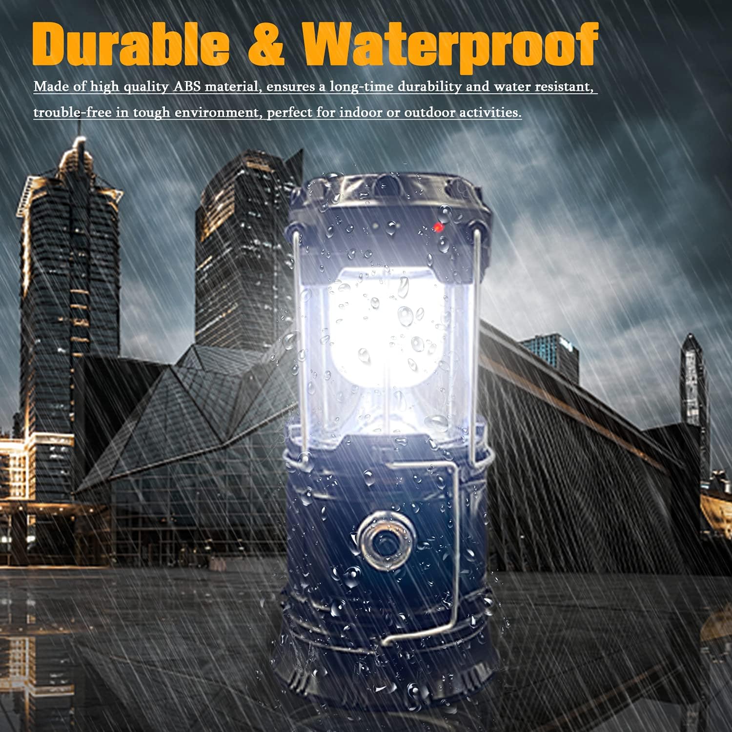 XTAUTO Collapsible LED Camping Lantern 4-Pack Waterproof Solar Rechargeable