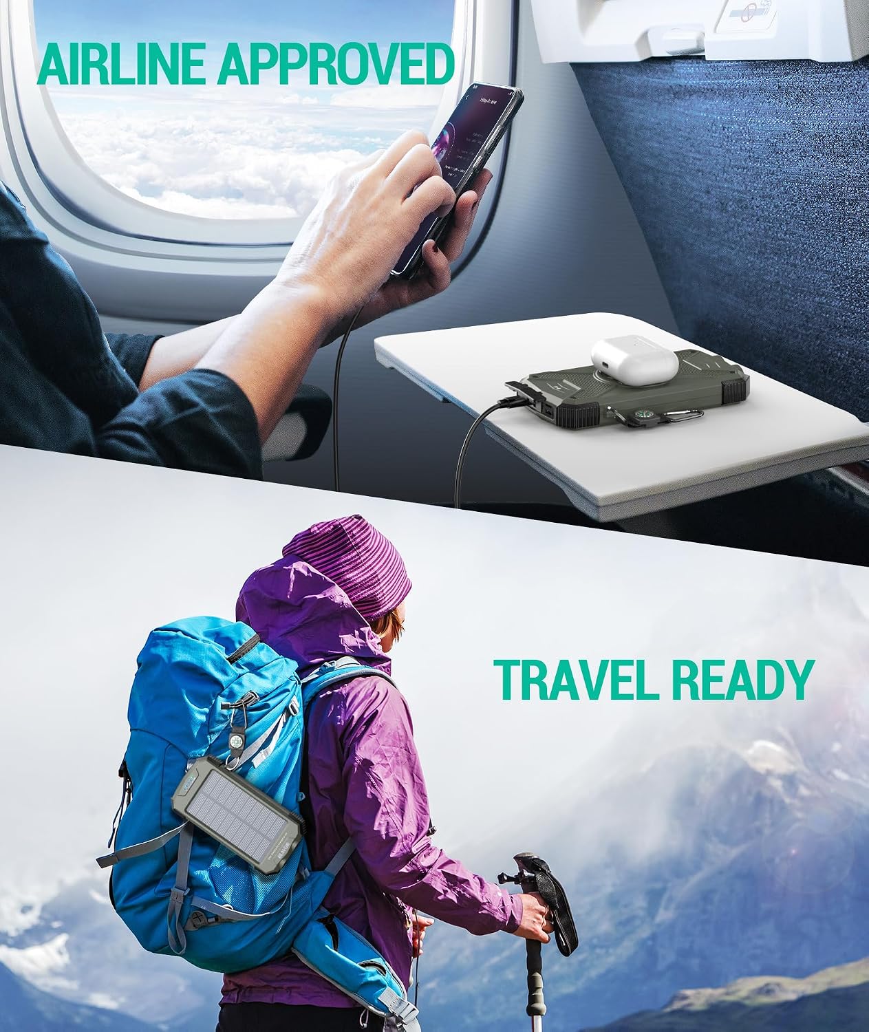 BLAVOR PN-W05 10,000mAh Solar Power Bank 20W Wireless Charger