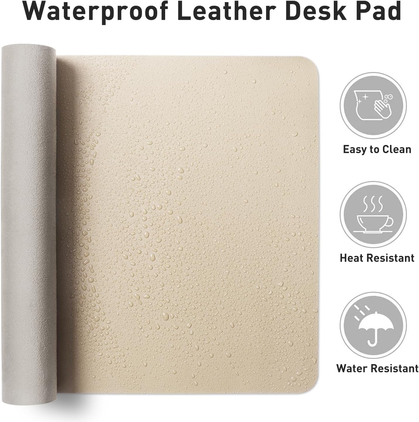 Aothia PU Leather Desk Pad Waterproof Non-Slip Mat