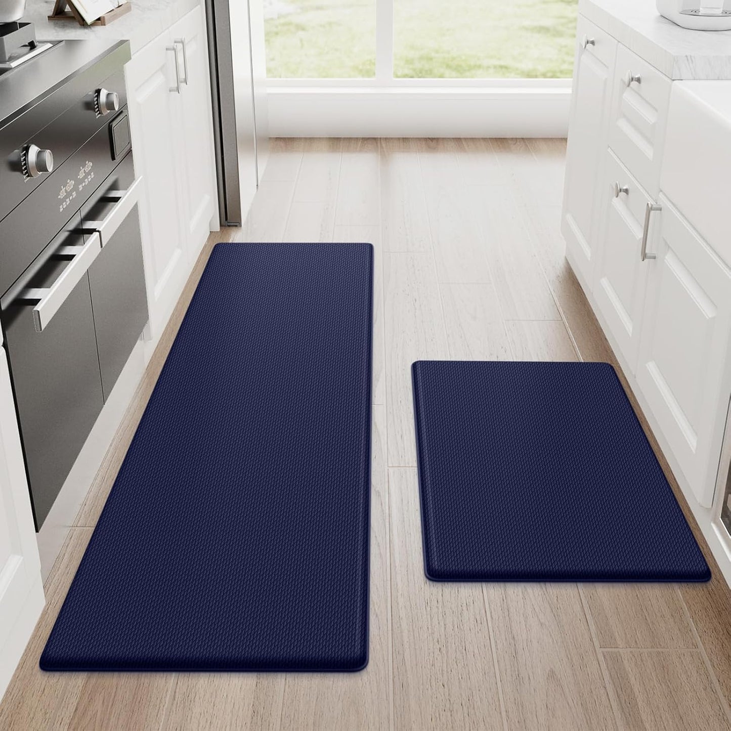 StepRite Anti-Fatigue Kitchen Mat 2-Piece Set Non-Slip Waterproof