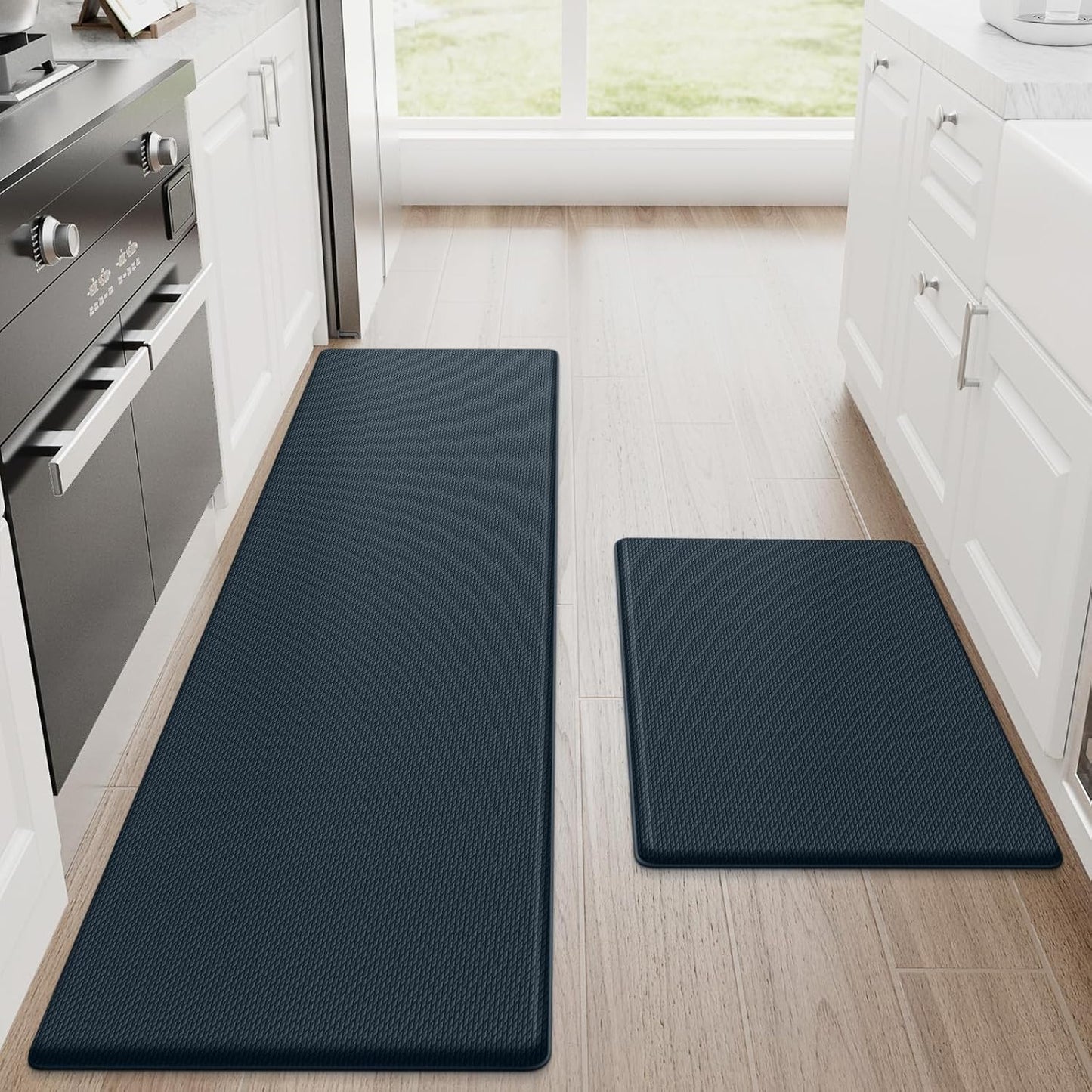 StepRite Anti-Fatigue Kitchen Mat 2-Piece Set Non-Slip Waterproof