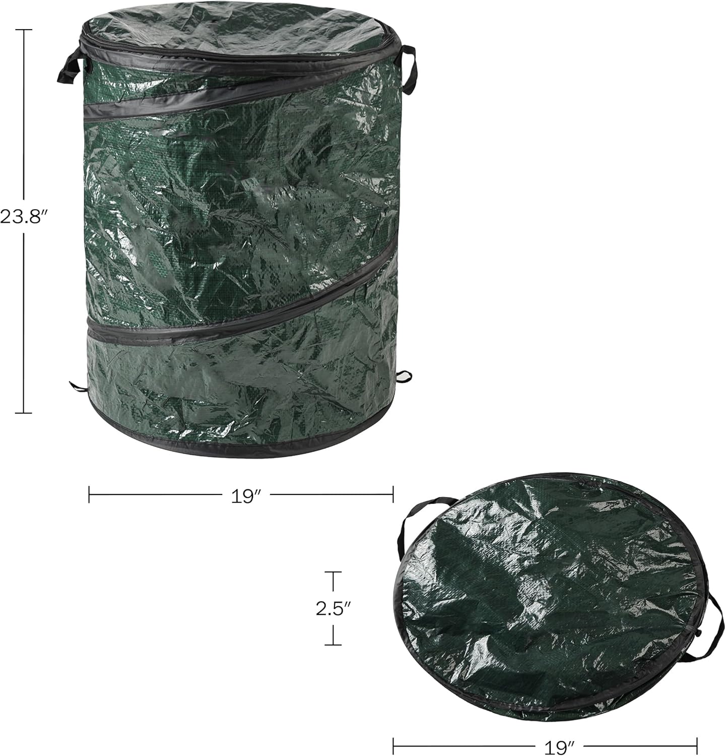Wakeman Pop Up Collapsible Outdoor Trash Can