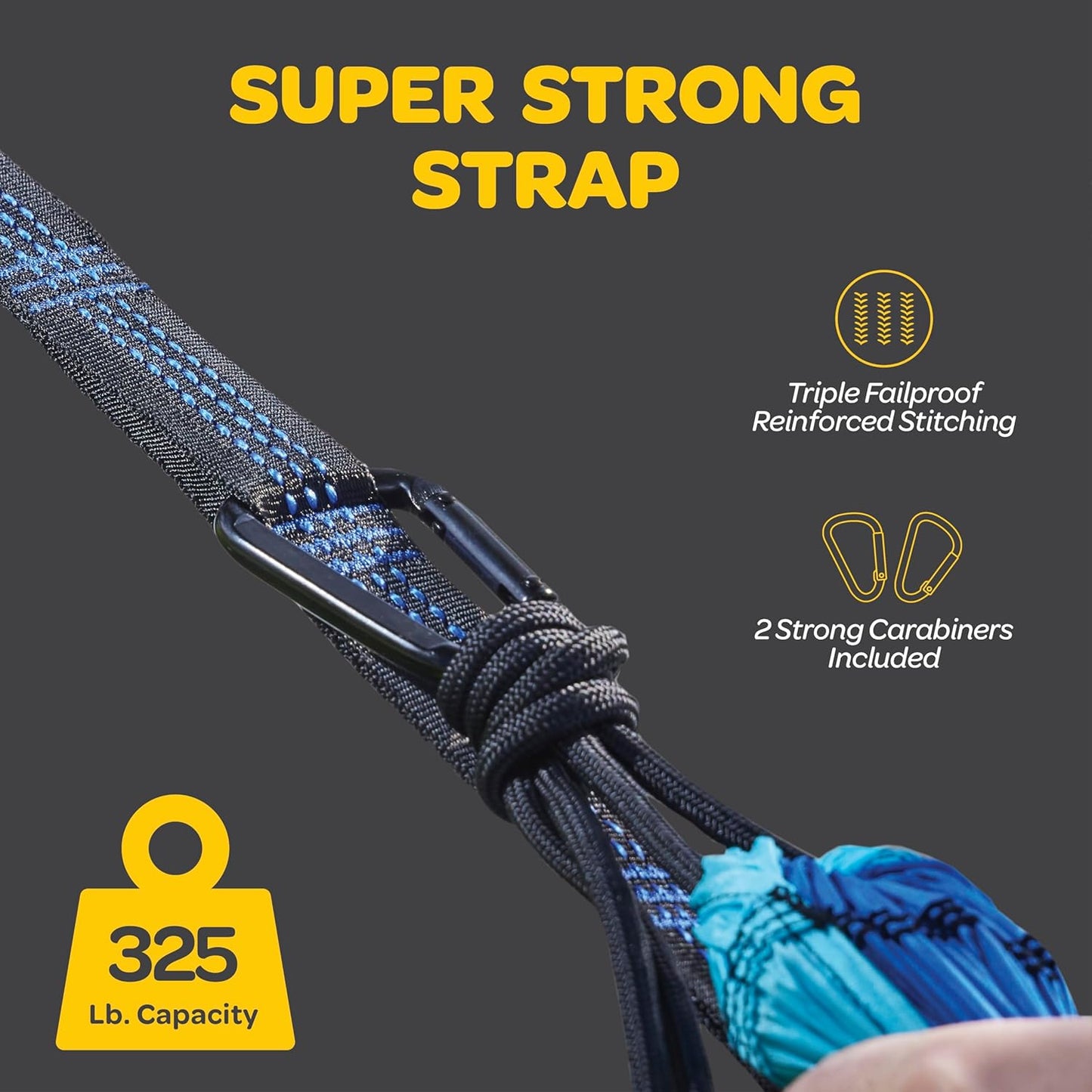 Sewanta Nylon Camping Hammock 400 lb Capacity for Outdoor Travel