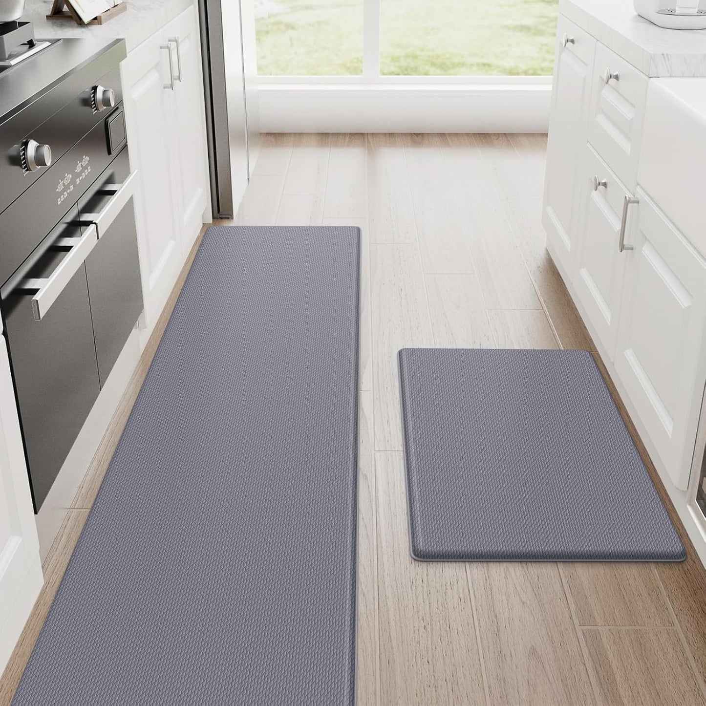 StepRite Anti-Fatigue Kitchen Mat 2-Piece Set Non-Slip Waterproof