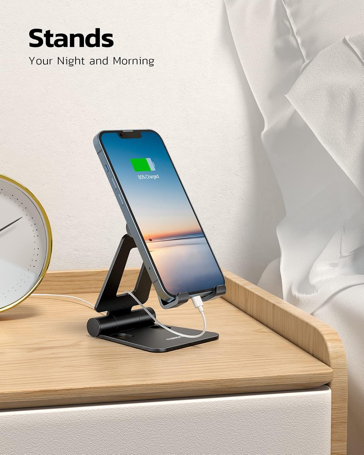 Nulaxy A4 Dual Folding Adjustable Desktop Cell Phone Stand