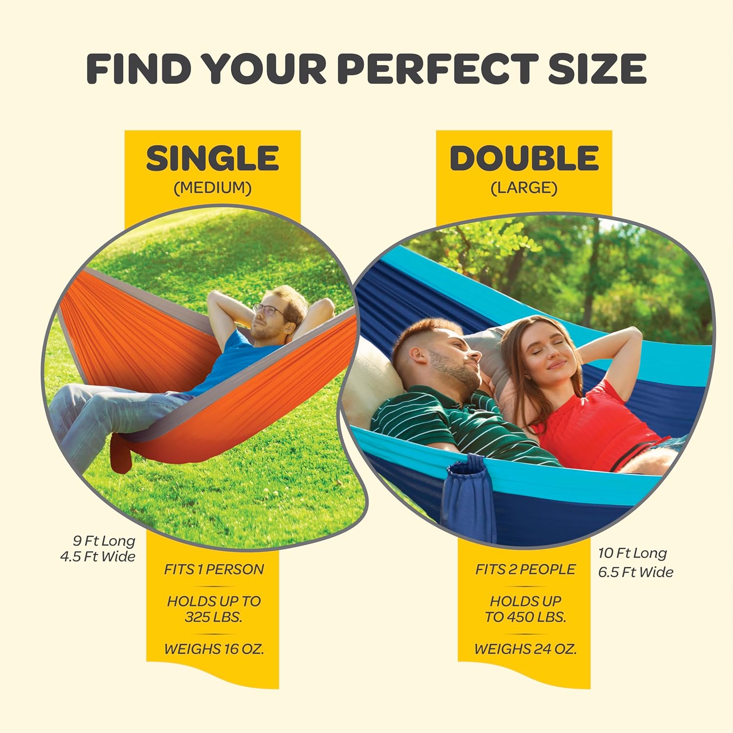 Sewanta Nylon Camping Hammock 400 lb Capacity for Outdoor Travel